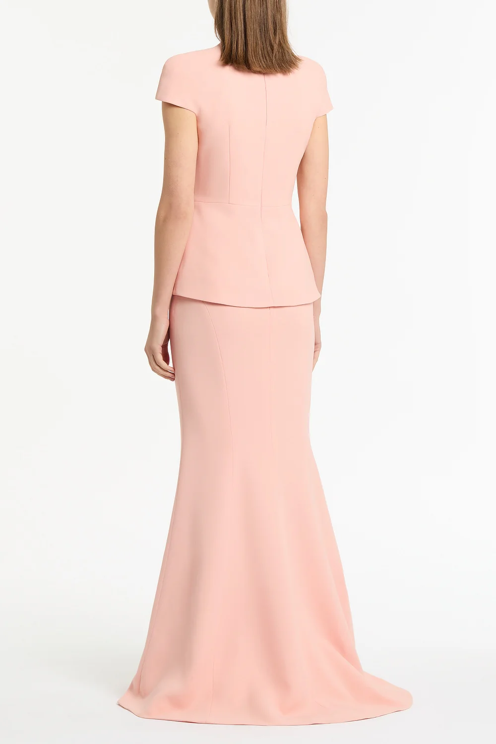 PALE ROSE CREPE CAP SLEEVE TIE TOP - Image 3