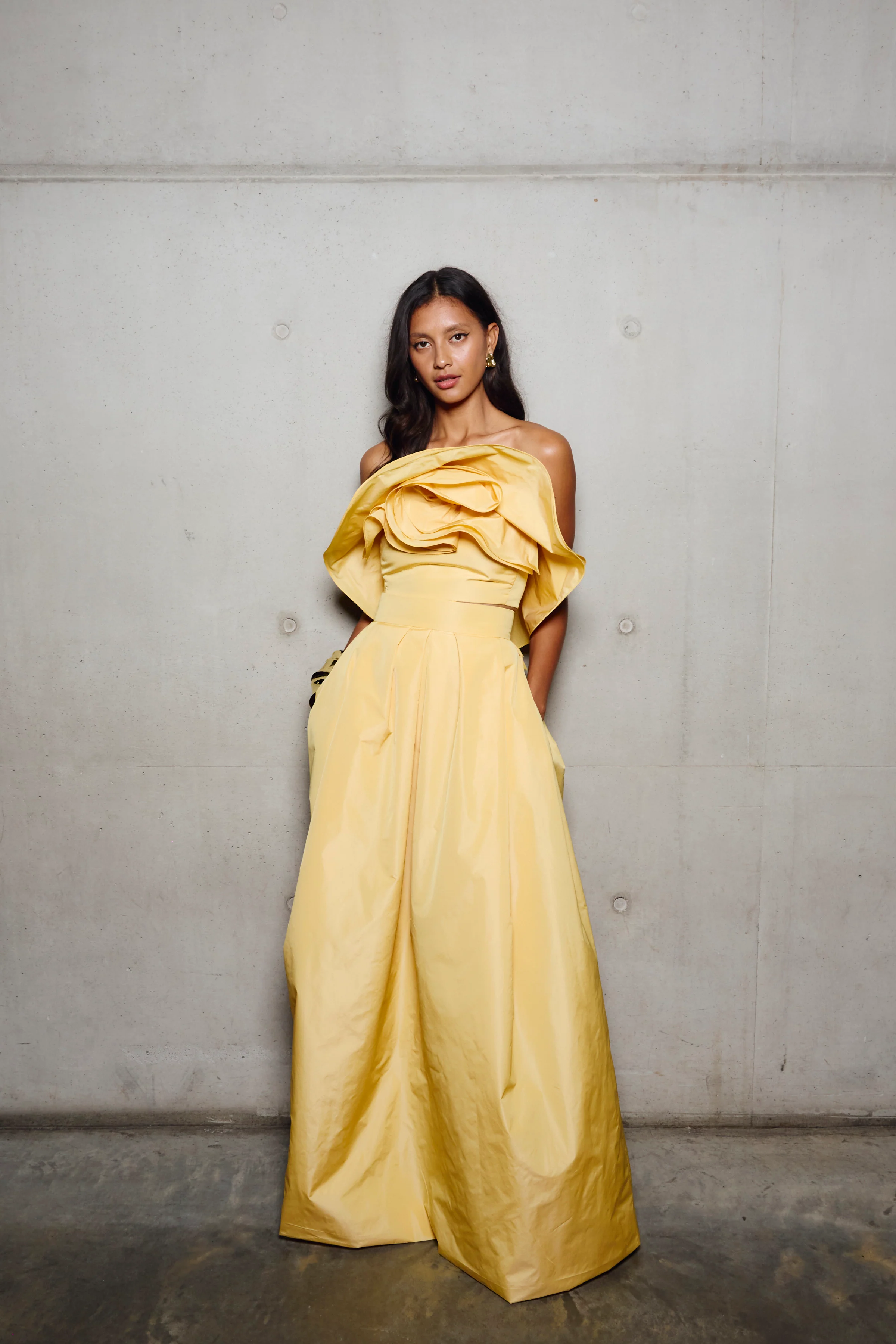 POLLEN TAFFETA BUBBLE MAXI SKIRT - Image 4