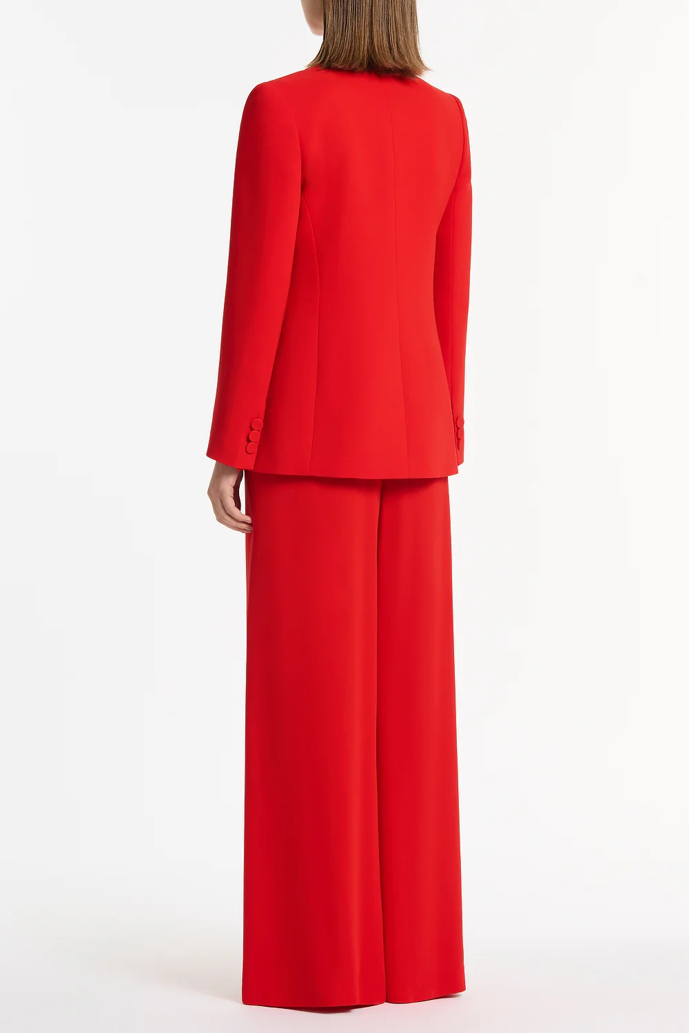 RED CREPE ROSE JACKET - Image 3
