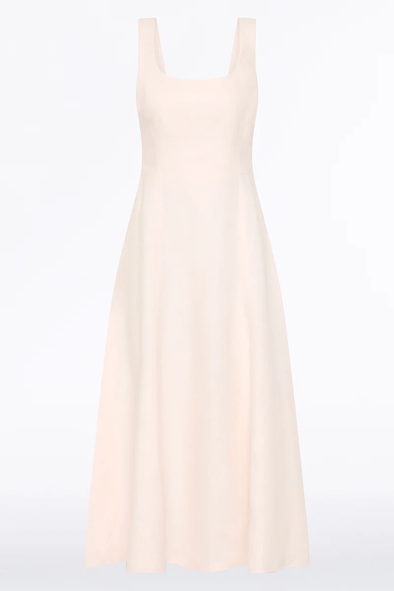 ROSA LINEN SQUARE NECK MIDI DRESS - Image 5