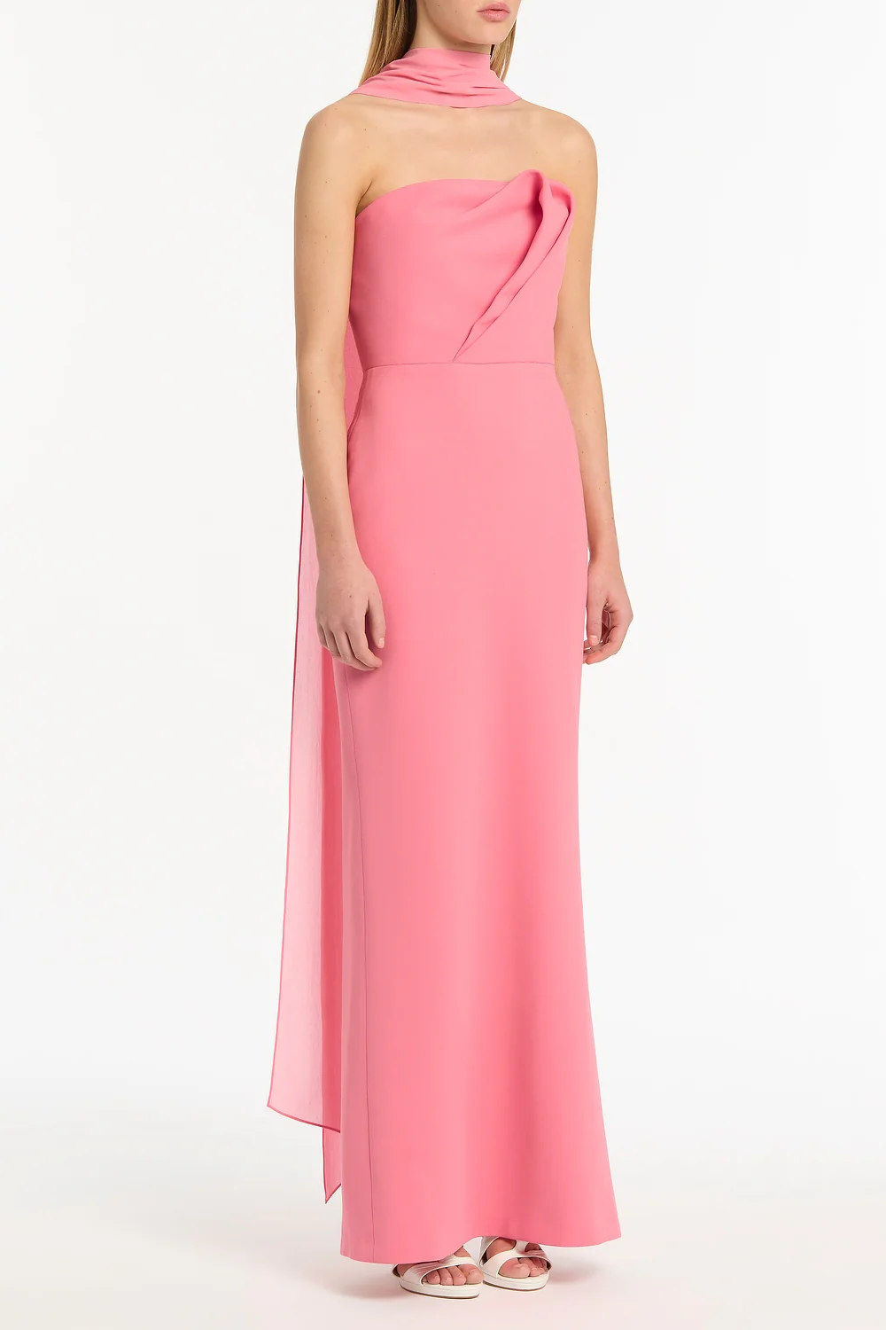 ROSE PINK GEORGETTE SCARF - Image 2