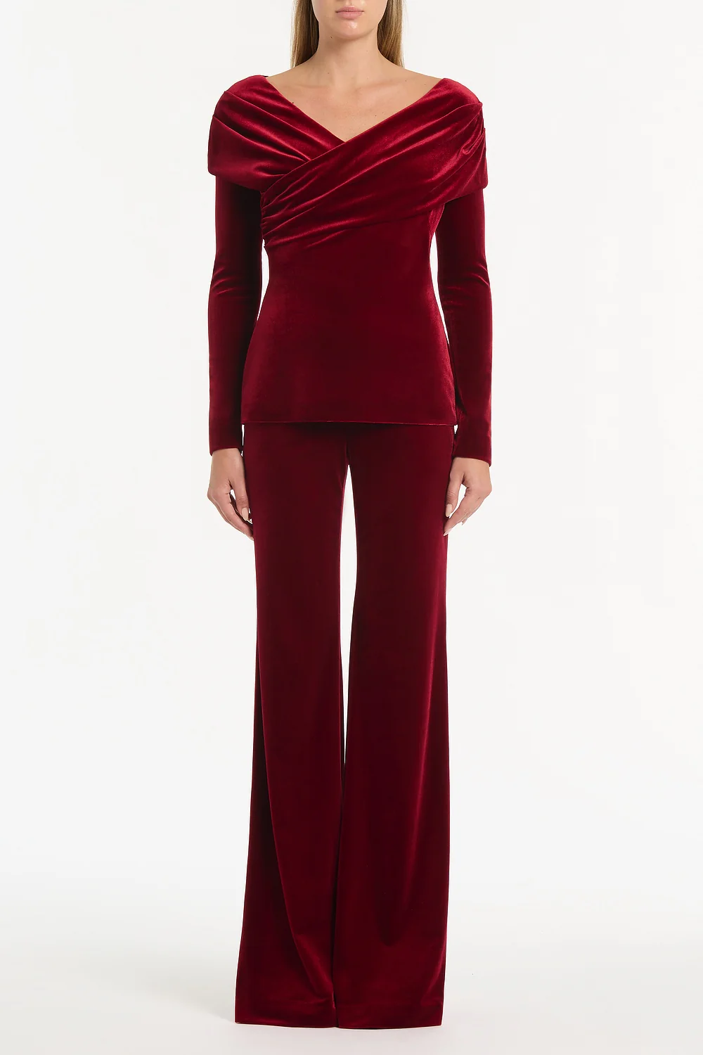 ROUGE VELVET WIDE LEG PANT - Image 4