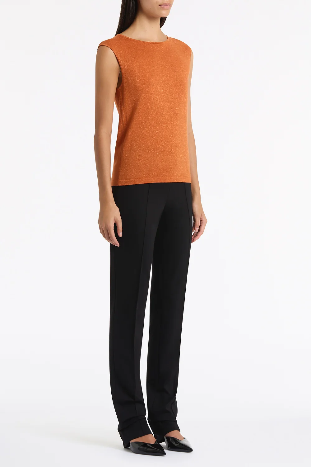 RUSSET METALLIC MERINO KNIT TOP - Image 2