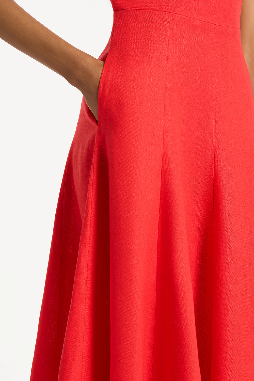 SCARLATTO LINEN A-LINE DRESS - Image 4
