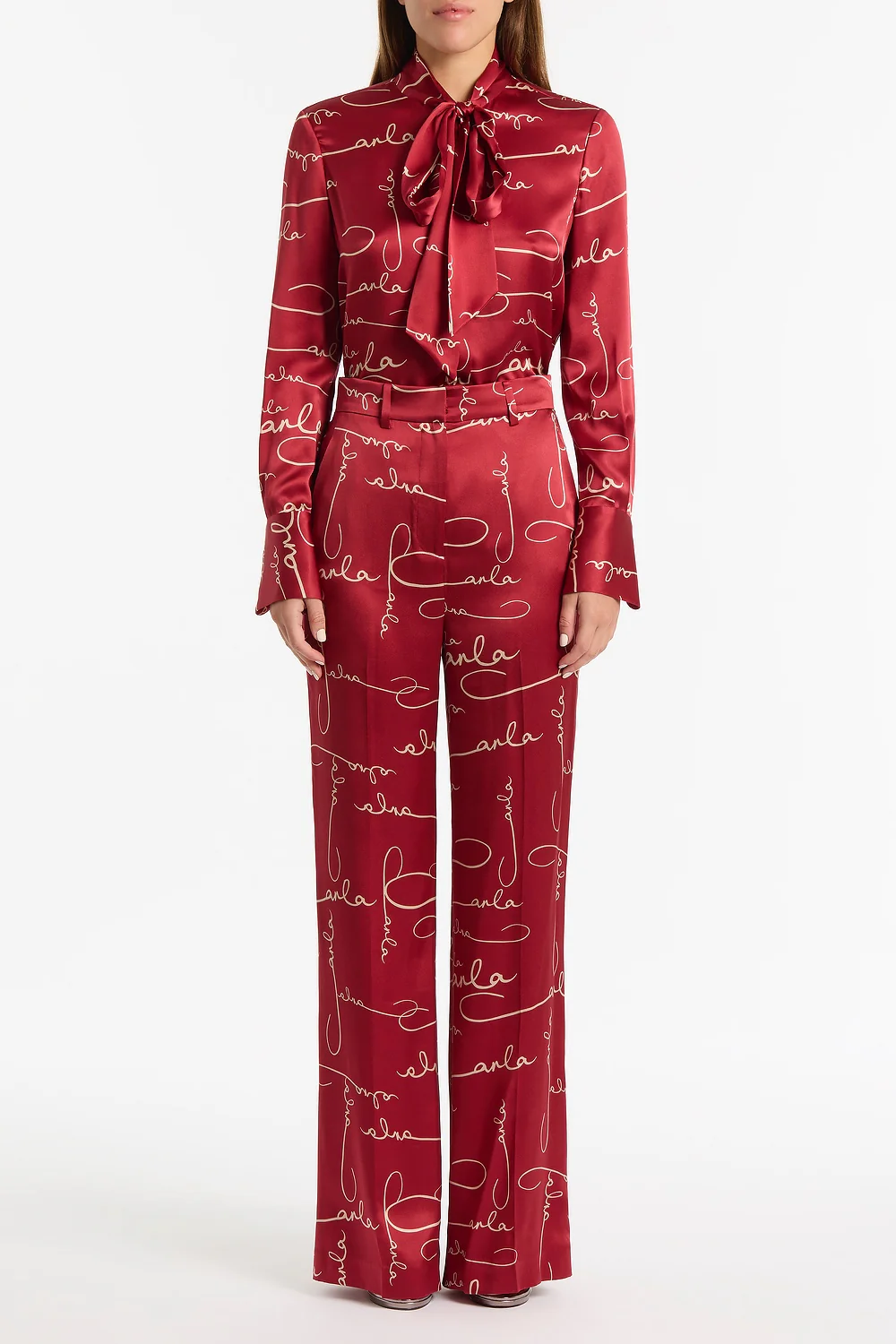 SHIRAZ SIGNATURE SILK TIE SHIRT