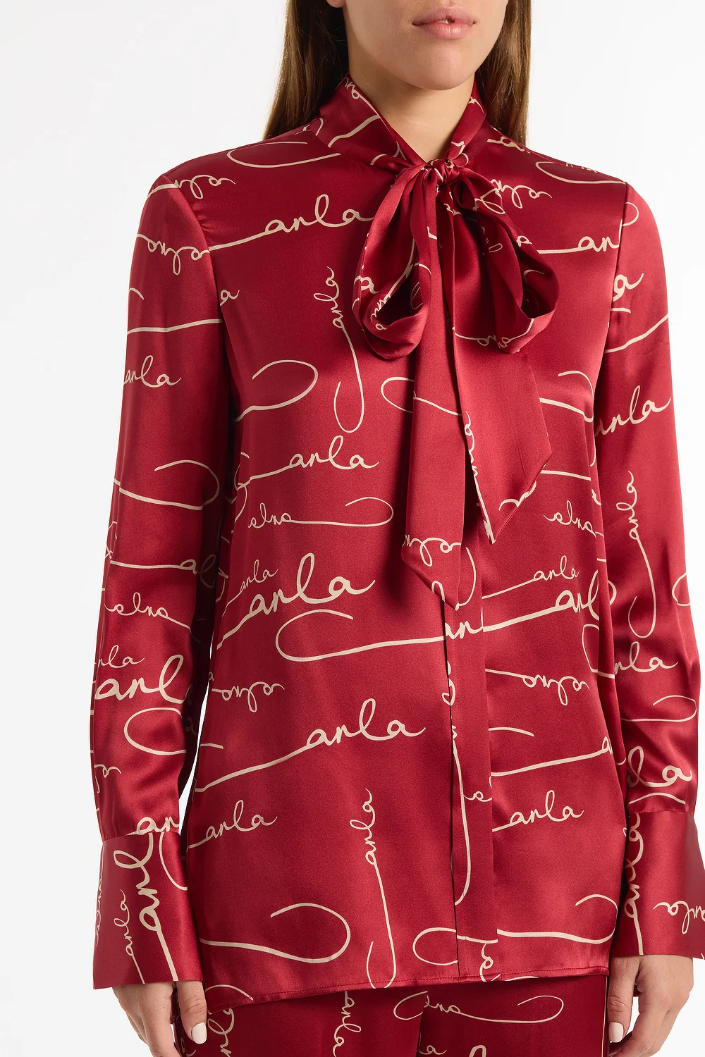SHIRAZ SIGNATURE SILK TIE SHIRT - Image 4