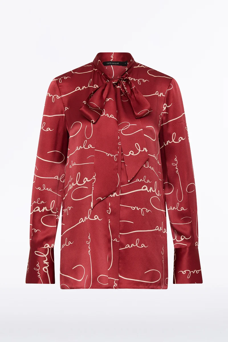 SHIRAZ SIGNATURE SILK TIE SHIRT - Image 8
