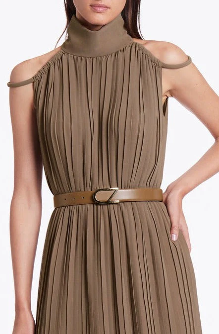 TAN LEATHER CZ LOGO BELT - Image 6