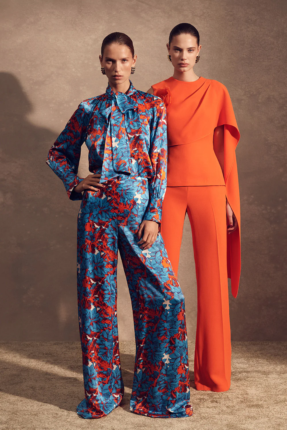 TANGERINE CREPE CASCADE TOP - Image 4