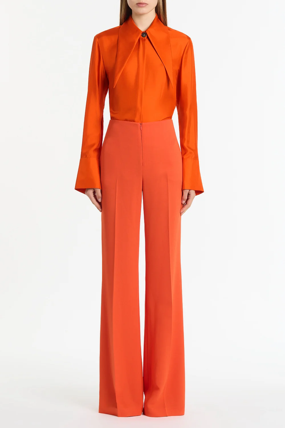 TANGERINE CREPE CLASSIC FLARED PANT