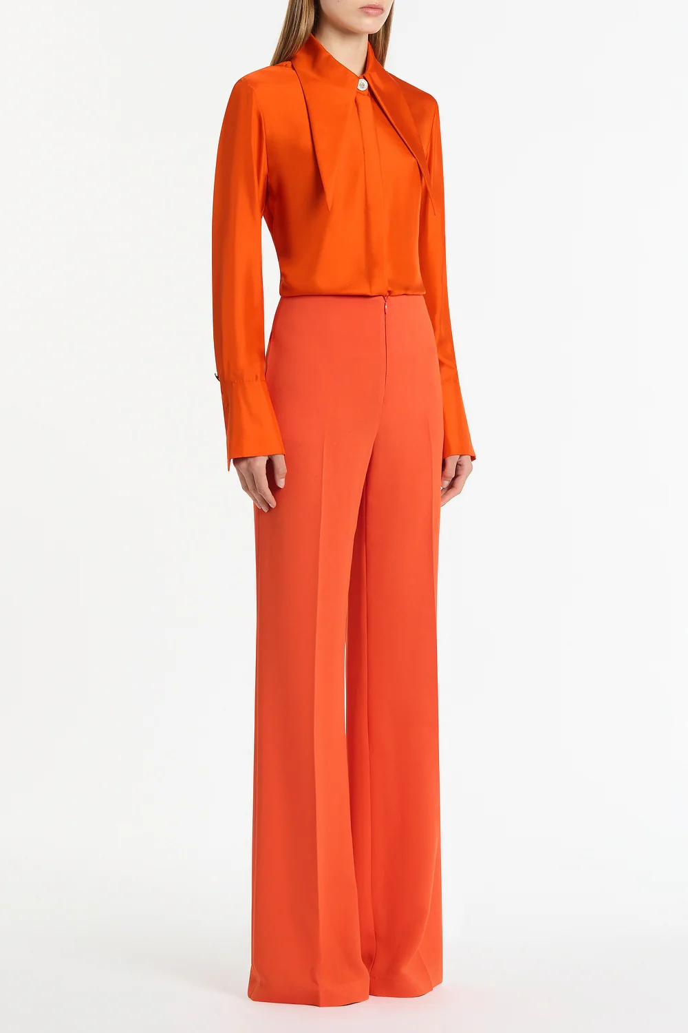 TANGERINE CREPE CLASSIC FLARED PANT - Image 3