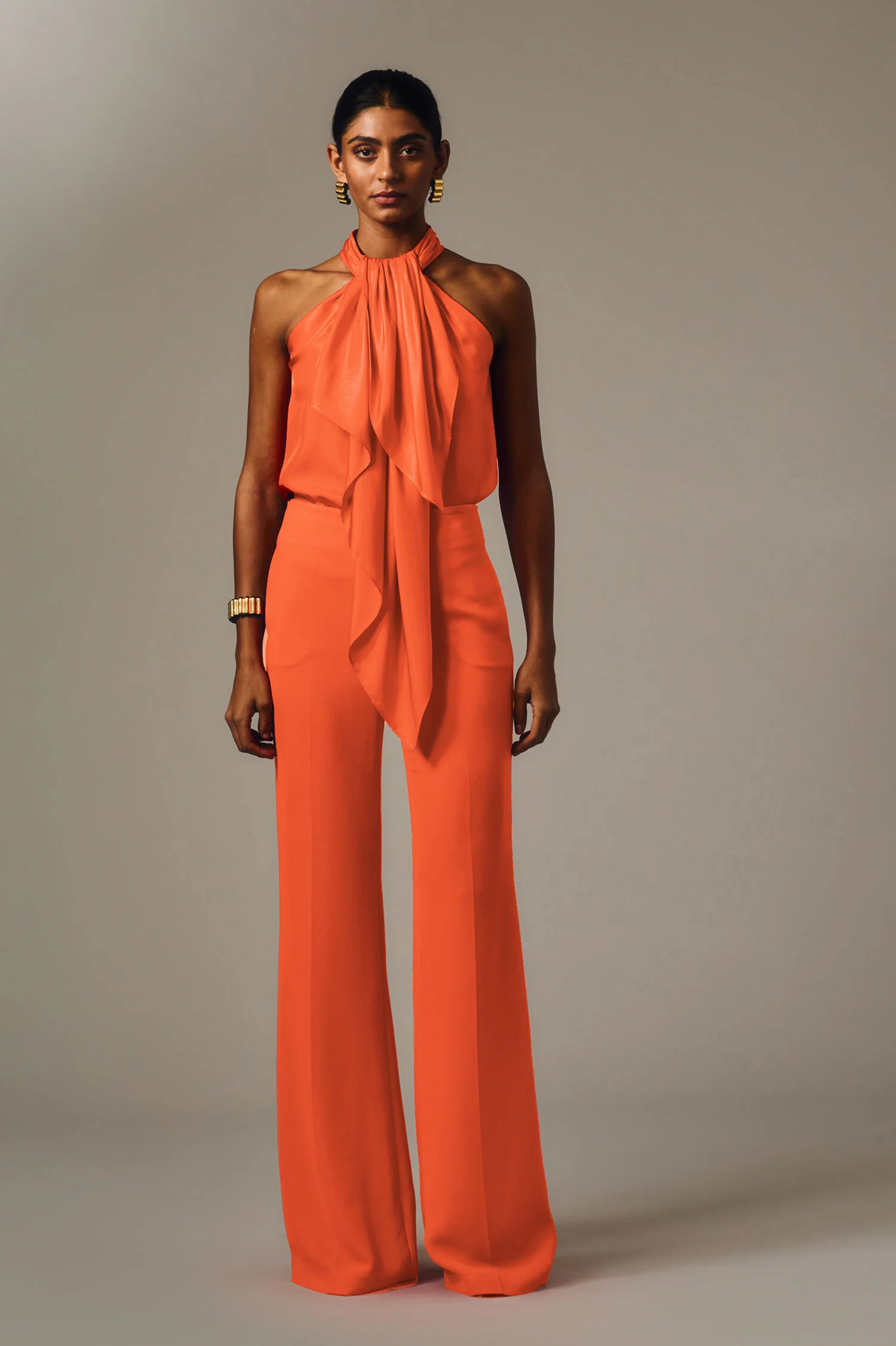 TANGERINE CREPE CLASSIC FLARED PANT - Image 4