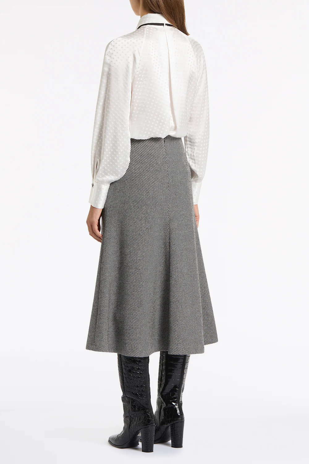 TWILL COATING FLARE SKIRT - Image 3