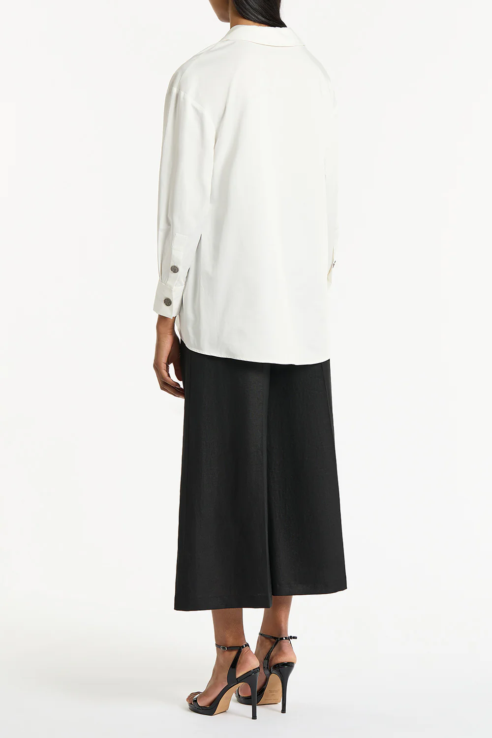 WHITE COTTON TAFFETA SHIRT - Image 2