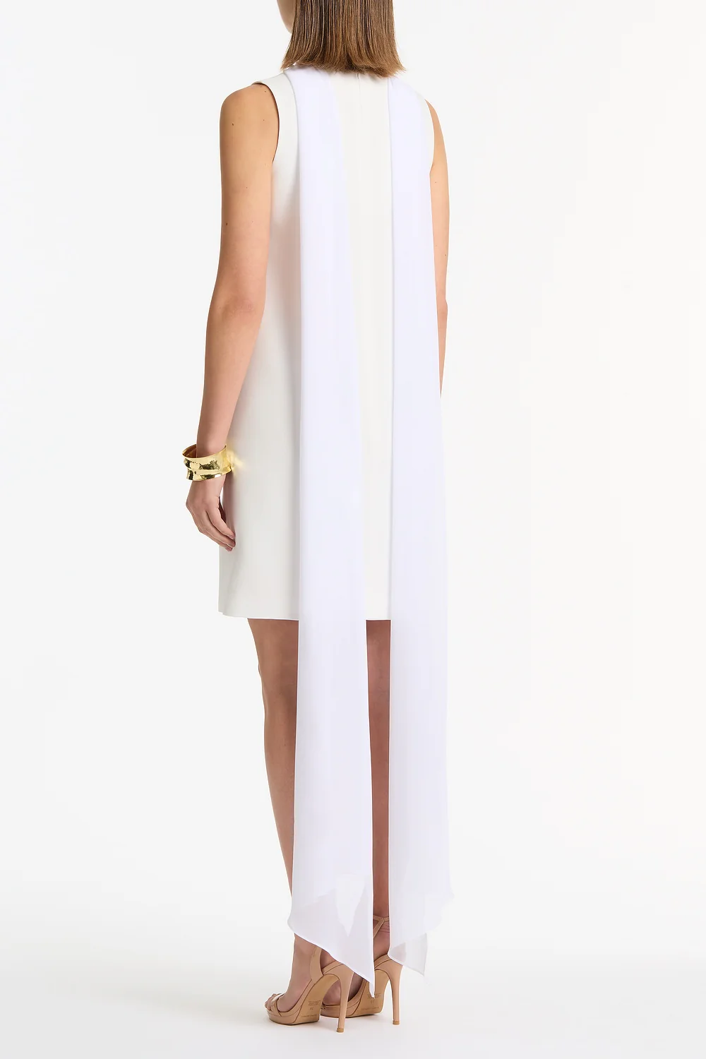 WHITE GEORGETTE SCARF - Image 3
